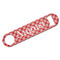 Red & Tan Plaid Bar Bottle Opener w/ Initial