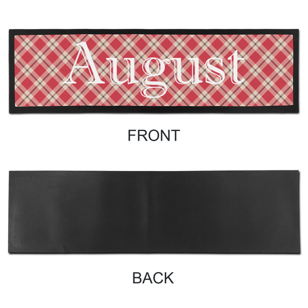 Red & Tan Plaid Bar Mat - Large - APPROVAL