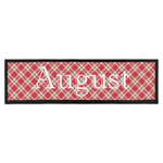 Red & Tan Plaid Bar Mat (Personalized)