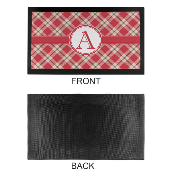Red & Tan Plaid Bar Mat - Small - APPROVAL