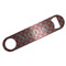 Red & Tan Plaid Bar Bottle Opener - Silver w/ Initial
