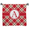 Red & Tan Plaid Bath Towel (Personalized)
