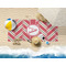 Red & Tan Plaid Beach Towel Lifestyle