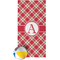Red & Tan Plaid Beach Towel (Personalized)