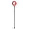 Red & Tan Plaid Black Plastic 7" Stir Stick - Round - Single Stick