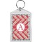 Red & Tan Plaid Bling Keychain (Personalized)