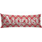 Red & Tan Plaid Body Pillow Case (Personalized)