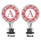 Red & Tan Plaid Bottle Stopper - Front and Back