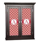 Red & Tan Plaid Cabinet Decal - Small (Personalized)