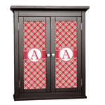 Red & Tan Plaid Cabinet Decal - Small (Personalized)