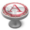 Red & Tan Plaid Cabinet Knob (Personalized)
