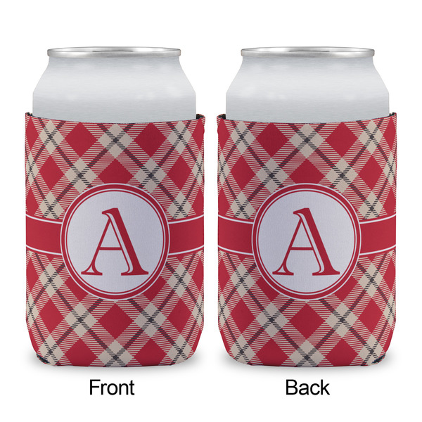 Red & Tan Plaid Can Sleeve - APPROVAL (single)