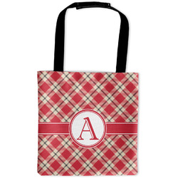 Red & Tan Plaid Auto Back Seat Organizer Bag (Personalized)