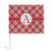 Red & Tan Plaid Car Flag - Large - FRONT