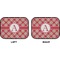 Red & Tan Plaid Car Floor Mats (Back Seat) (Approval)