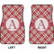 Red & Tan Plaid Car Mat Front - Approval