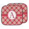Red & Tan Plaid Car Sun Shade - Two Piece (Personalized)