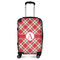 Red & Tan Plaid Suitcase - 20" Carry On (Personalized)