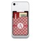 Red & Tan Plaid Cell Phone Credit Card Holder w/ Phone