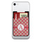 Red & Tan Plaid 2-in-1 Cell Phone Credit Card Holder & Screen Cleaner (Personalized)