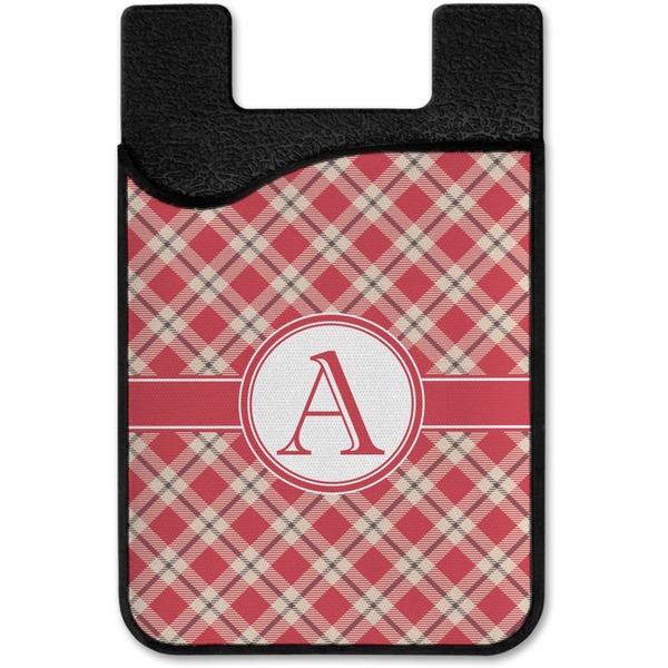 Red & Tan Plaid Cell Phone Credit Card Holder