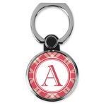 Red & Tan Plaid Cell Phone Ring Stand & Holder (Personalized)
