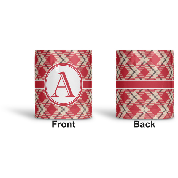Red & Tan Plaid Ceramic Pen Holder - Apvl
