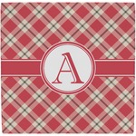 Red & Tan Plaid Ceramic Tile Hot Pad (Personalized)