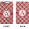 Red & Tan Plaid Clipboard (Legal) (Front + Back)