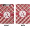 Red & Tan Plaid Clipboard (Letter) (Front + Back)