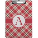 Red & Tan Plaid Clipboard (Personalized)