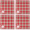 Red & Tan Plaid Cloth Napkins - Personalized Dinner (APPROVAL) Set of 4