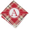 Red & Tan Plaid Cloth Napkins - Personalized Lunch (Folded Four Corners)