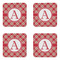 Red & Tan Plaid Coaster Set - APPROVAL