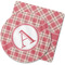 Red & Tan Plaid Coasters Rubber Back - Main