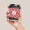 Red & Tan Plaid Coffee Cup Sleeve - LIFESTYLE