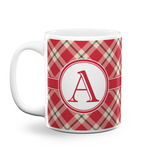 Red & Tan Plaid Coffee Mug (Personalized)