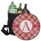 Red & Tan Plaid Collapsible Cooler & Seat (Personalized)