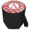 Red & Tan Plaid Collapsible Personalized Cooler & Seat (Closed)