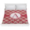Red & Tan Plaid Comforter - King (Personalized)