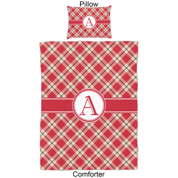 Red & Tan Plaid Comforter Set - Twin - Approval