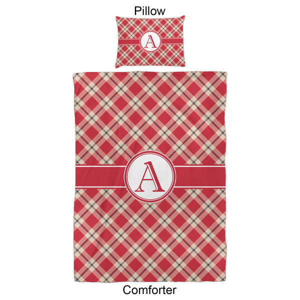 Red & Tan Plaid Comforter Set - Twin XL - Approval