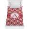 Red & Tan Plaid Comforter - Twin (Personalized)