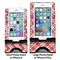 Red & Tan Plaid Compare Phone Stand Sizes - with iPhones