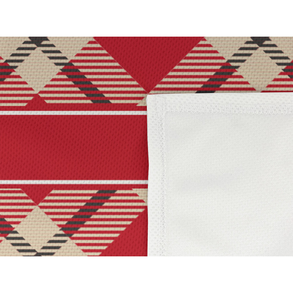 Red & Tan Plaid Cooling Towel- Detail