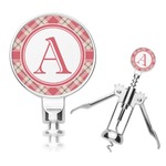 Red & Tan Plaid Corkscrew (Personalized)