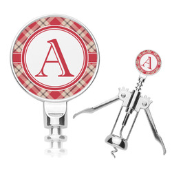 Red & Tan Plaid Corkscrew (Personalized)