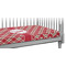 Red & Tan Plaid Crib Fitted Sheet w/ Initial