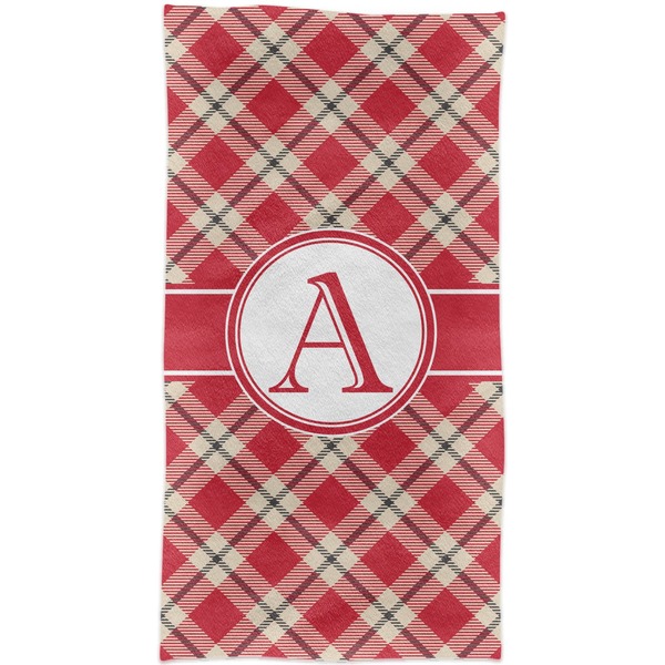 Red & Tan Plaid Crib Comforter/Quilt - Apvl