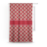 Red & Tan Plaid Curtain